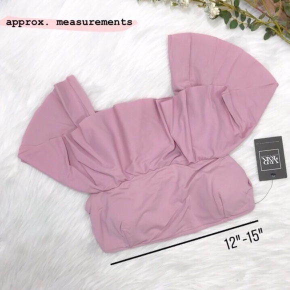 NWT Blush Rose Off-The-Shoulder Flutter Bikini Top - Picture 5 of 8